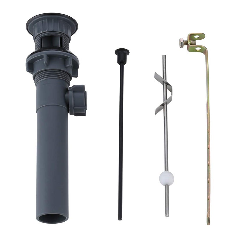 WOWOW Bathroom Drain Assembly Stopper with Lift Rod for Bathroom Faucet Vanity Sink Pop-Up Drain Stopper Assembly with Lift Rod and Overflow,Black - Image 4